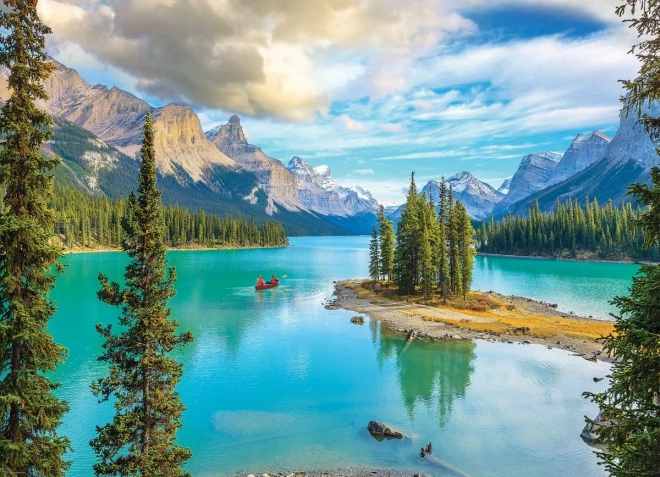 Puzzle Lago Maligne, Alberta 1000 Pezzi