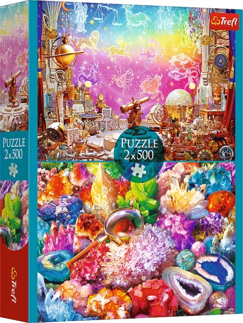 Puzzle 2x500 pezzi Universo e cristalli