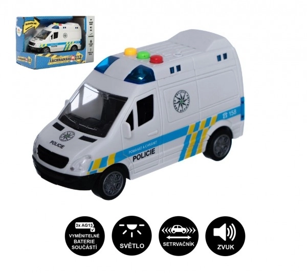 Auto Polizia Plastica con Suono e Luce 15cm