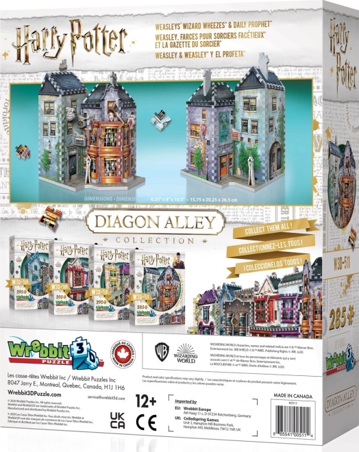 Puzzle 3D WREBBIT Harry Potter Weasley e Giornale del Profeta