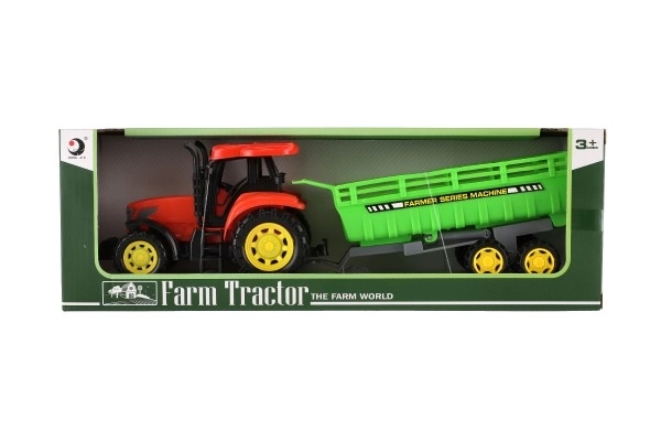 Trattore con Rimorchio in Plastica 35cm a Frizione