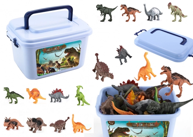 Set figure di dinosauri con accessori 46 pezzi