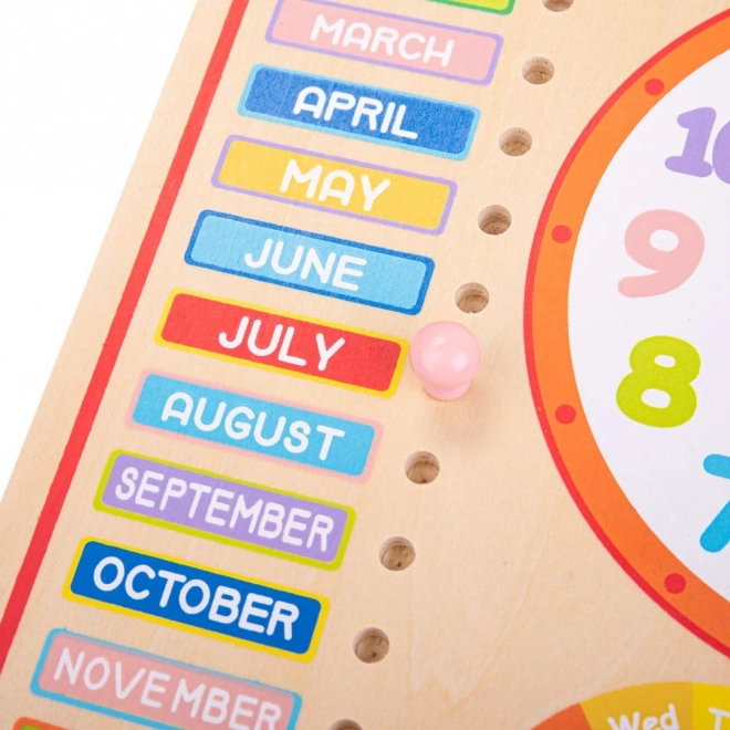 Orologio e Calendario In Legno Bigjigs Toys