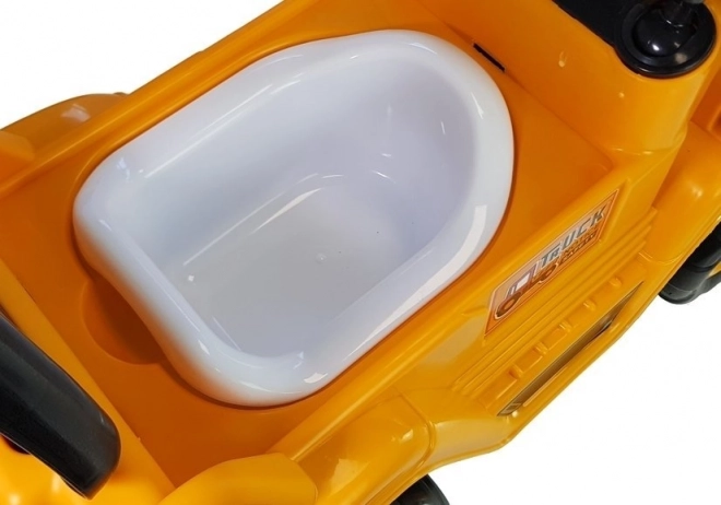 Carrello elevatore per bambini con elementi mobili giallo