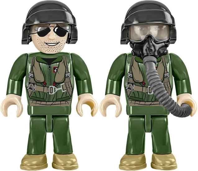 Figure realistiche dei piloti in abbigliamento militare