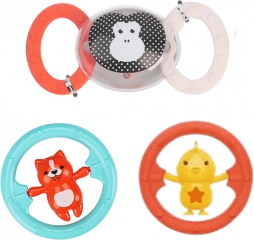 Set di sonagli e dentaruoli per neonato Animali 6 pz
