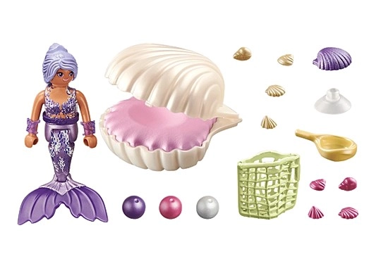 Sirena magica e perle scintillanti
