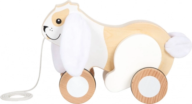 Giocattolo da trascinare in legno Coniglio con orecchie fruscianti di Small Foot