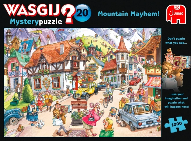 Puzzle JUMBO Wasgij Mystery 20: Follia in Montagna 1000 Pezzi