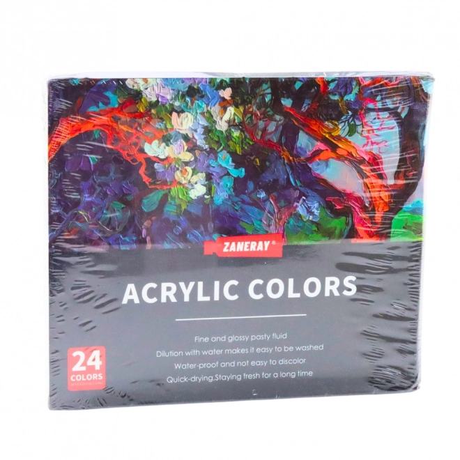 Set di colori acrilici artistici in tubetti riccamente pigmentati 24 pezzi 12ml