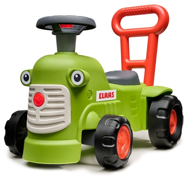 Trattore Claas 2 in 1 cavalcabile e girevole verde