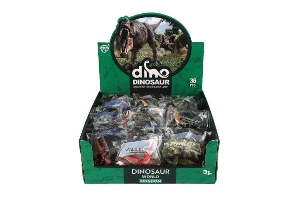 Minidinosauri di plastica 7-9 cm assortiti in sacchetto 36 pezzi