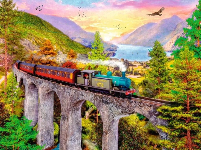 Puzzle Ravensburger Giro in Treno Autunnale 1500 Pezzi