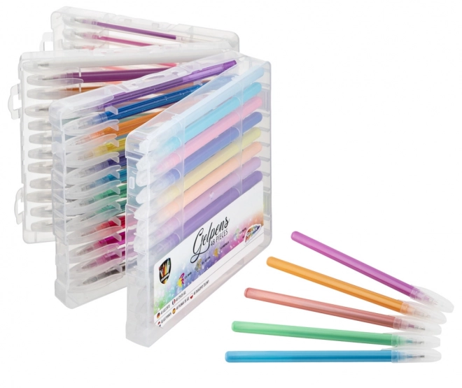 Set di penne a gel in confezione plastica 48 pezzi