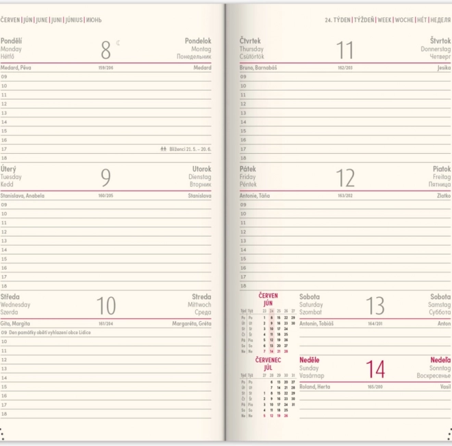 Agenda tascabile Rivoli 2026 azzurro chiaro