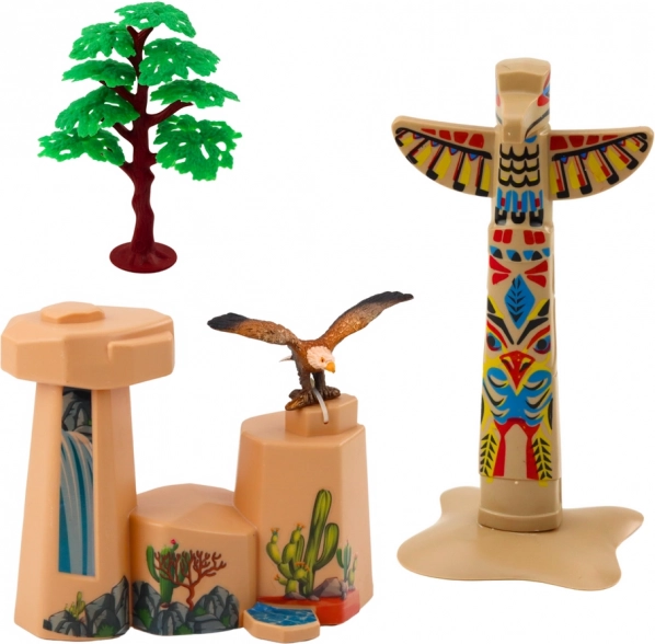 Set Indiano con Kayak e Totem