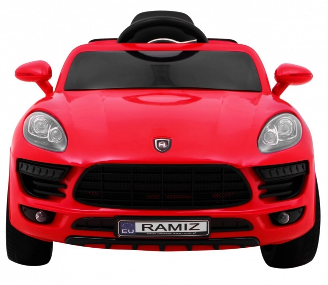 Auto a batteria Turbo-S per bambini Rosso + Telecomando + Avvio lento + Ruote EVA + Radio MP3