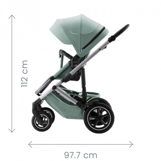 Set Passeggino Smile 5Z con Culla e Seggiolino Auto Baby-Safe PRO con Base Vario 5Z Style, Jade Green