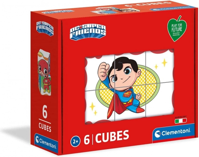 CLEMENTONI Play For Future Cubi illustrati Super Amici, 6 cubi