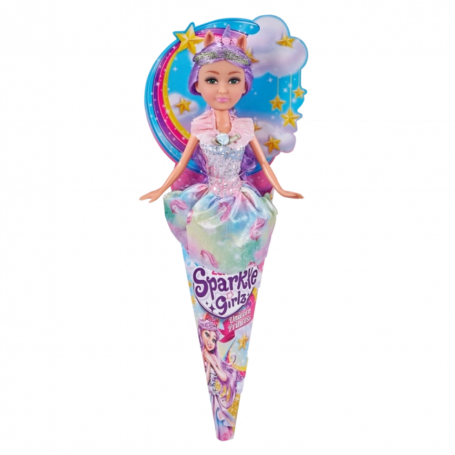 fata unicorno Sparkle Girlz in confezione a cono