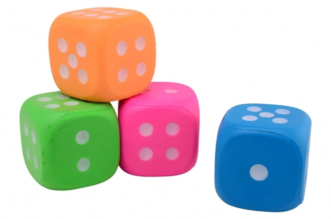 Grandi dadi in schiuma multicolore