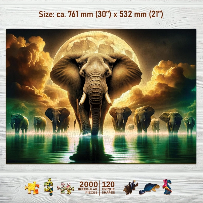 Puzzle in legno Sogni d'elefante 2000 pezzi