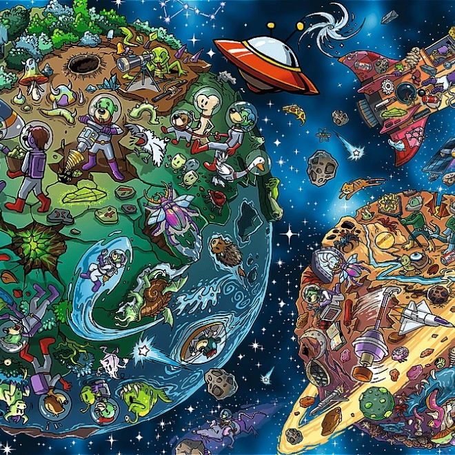 Puzzle Treflíci nello spazio