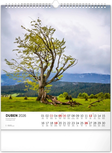 Calendario da parete Šumava 2026