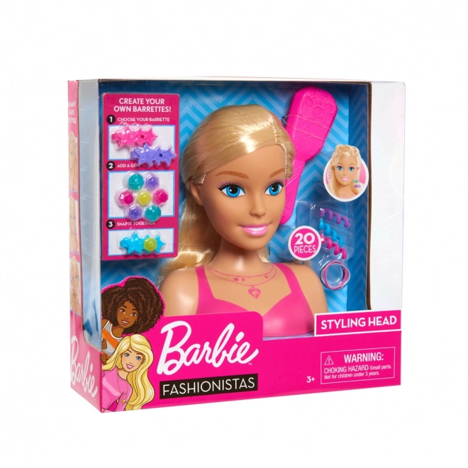 Barbie testa bionda per acconciature