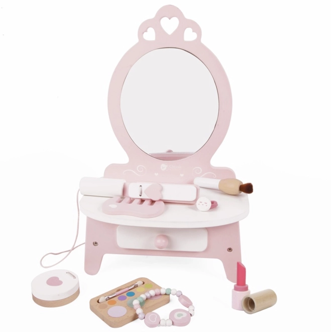 Toeletta in legno per bambini con specchio e accessori Classic World