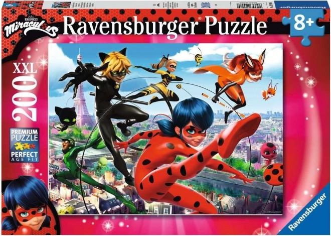 Puzzle Miraculous Ladybug e Chat Noir XXL 200 pezzi