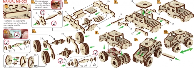 Puzzle 3D in legno Monster Truck