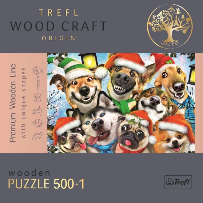 Puzzle di Natale Cani TREFL Wood Craft Origin