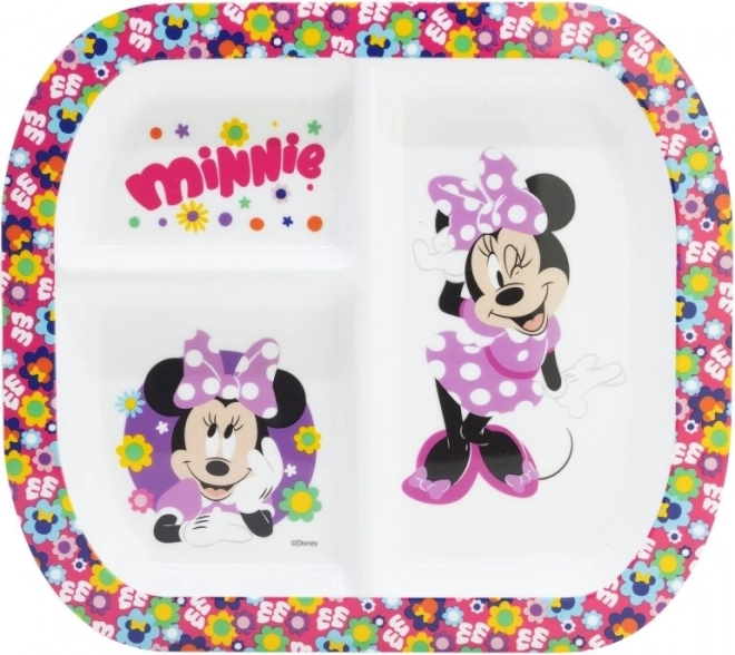 Piatto rettangolare per bambini con motivo Minnie