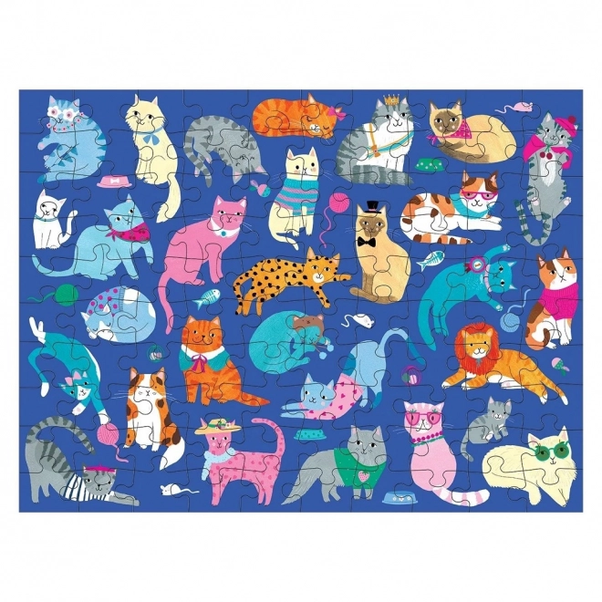 Puzzle doppia faccia cani e gatti 100 pezzi