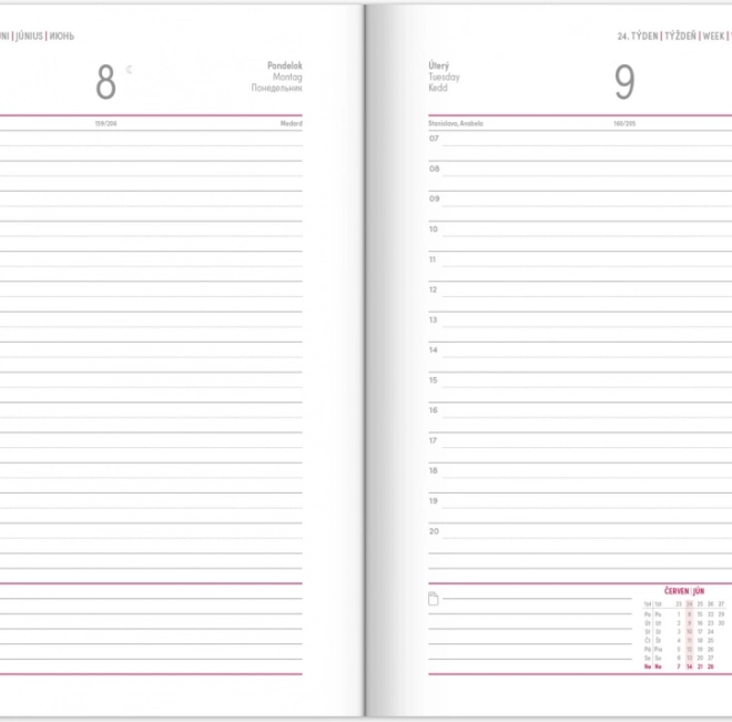 Agenda giornaliera NOTIQUE Balakon 2026, nero, 15 x 21 cm