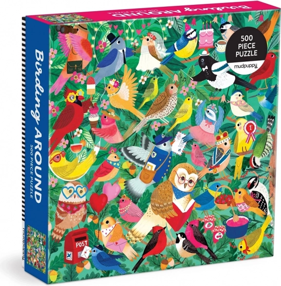 Puzzle Mudpuppy Mondo degli uccelli 500 pezzi