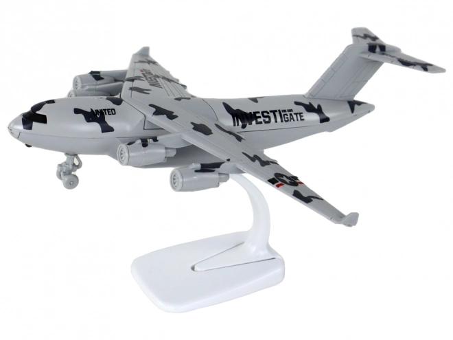 Modello Aereo Militare Grigio UNITED