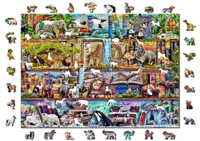 Puzzle in legno regno degli animali 2v1