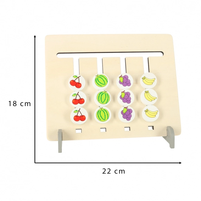 Gioco educativo in legno Colori e Frutta Montessori