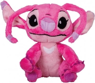 Angelo di peluche seduto Stitch rosa 22 cm
