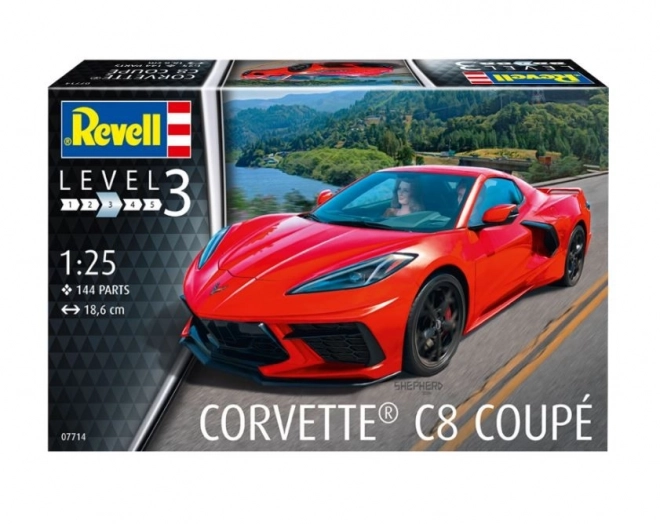 Modellino Auto Corvette C8 Coupé in Plastica Scala 1:25