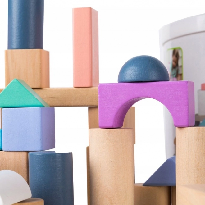 Blocchi di legno per bambini con contenitore Ecotoys