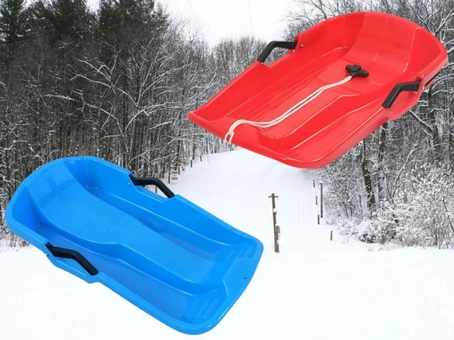 Slitta in plastica con freni e corda di traino