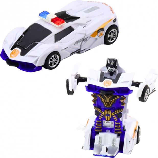 Auto robot 2v1 auto sportivo della polizia