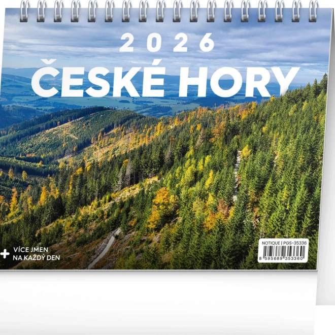 Calendario da tavolo Montagne Ceche 2026