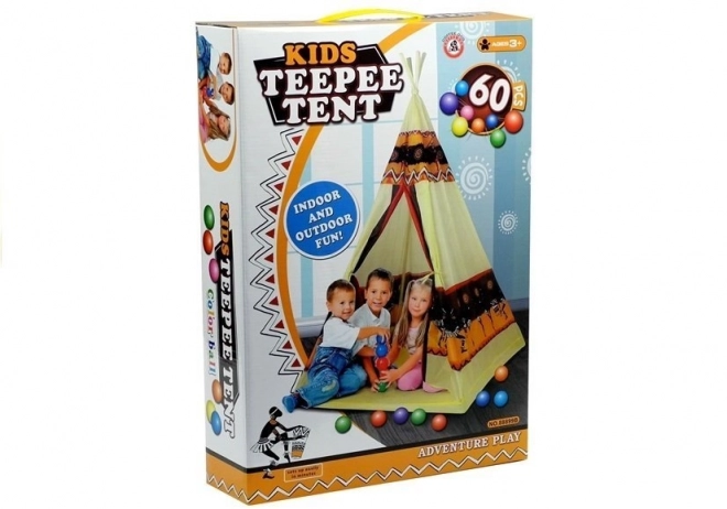 Tenda Tipi per Bambini con 60 Palline