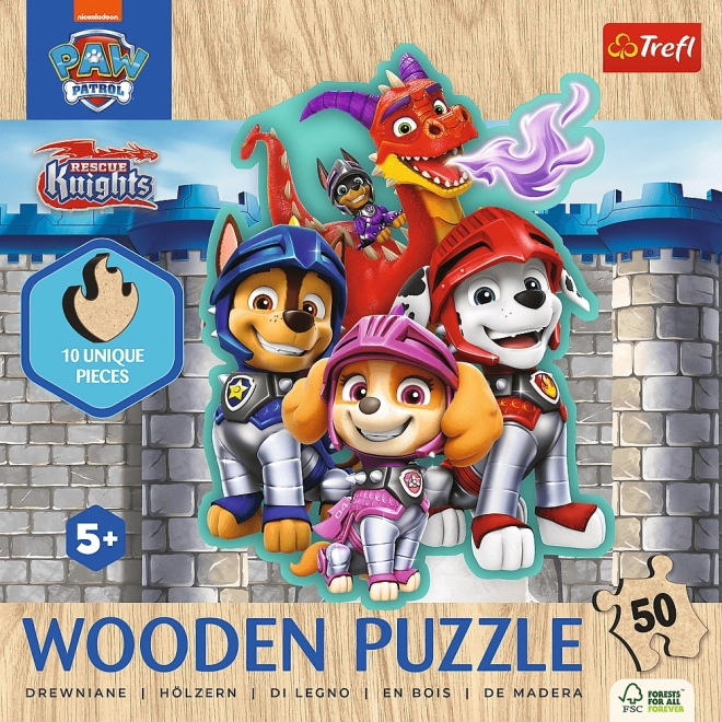 Puzzle sagomato in legno Tlapková Patrola: Rescue Knights