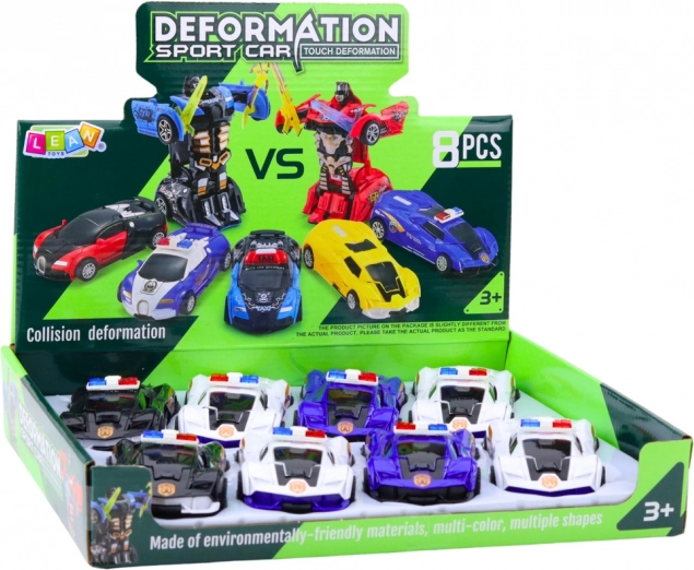 Auto robot 2v1 auto sportivo della polizia