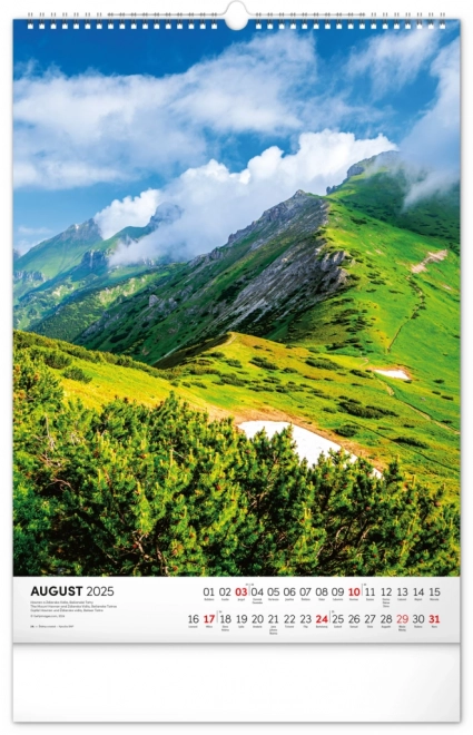 Calendario da parete Tatry 2025